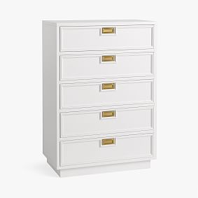 Kenan 5-Drawer Tall Dresser, Simply White