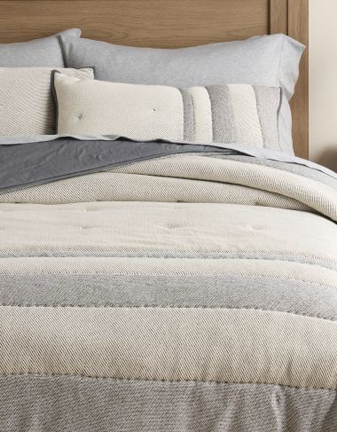 3 sale - Gray Brinley patchwork cotton Euro shams, Pottery Barn