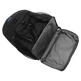 Black Solid Backpack and Cold Pack Lunch Bundle