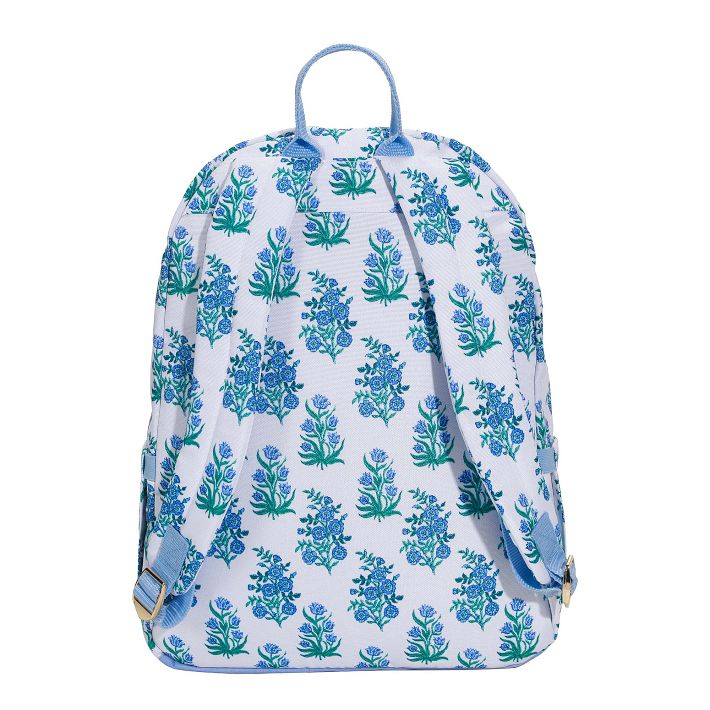 Rainy Easter Backpack, Floral Print, Flower 2024 backpack, Blue