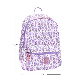 Colby Roller Rabbit Lavender Monkey Backpack &amp; Lunch Box Bundle