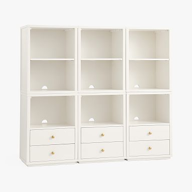 Keaton Wall Bookcase with Drawers (66")