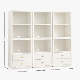 Keaton Wall Bookcase with Drawers (66&quot;)