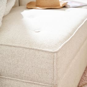 Piped Cushy Ottoman with Storage (32.5&quot;)