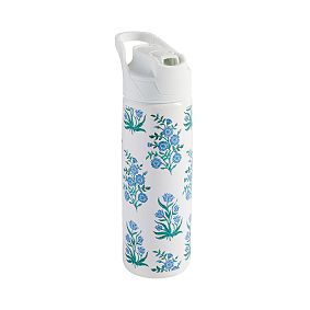 Colby Roller Rabbit Blue Floral Backpack &amp; Water Bottle Bundle
