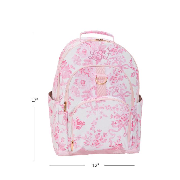 Gear Up LoveShackFancy Pink Damask Backpack Pottery Barn Teen