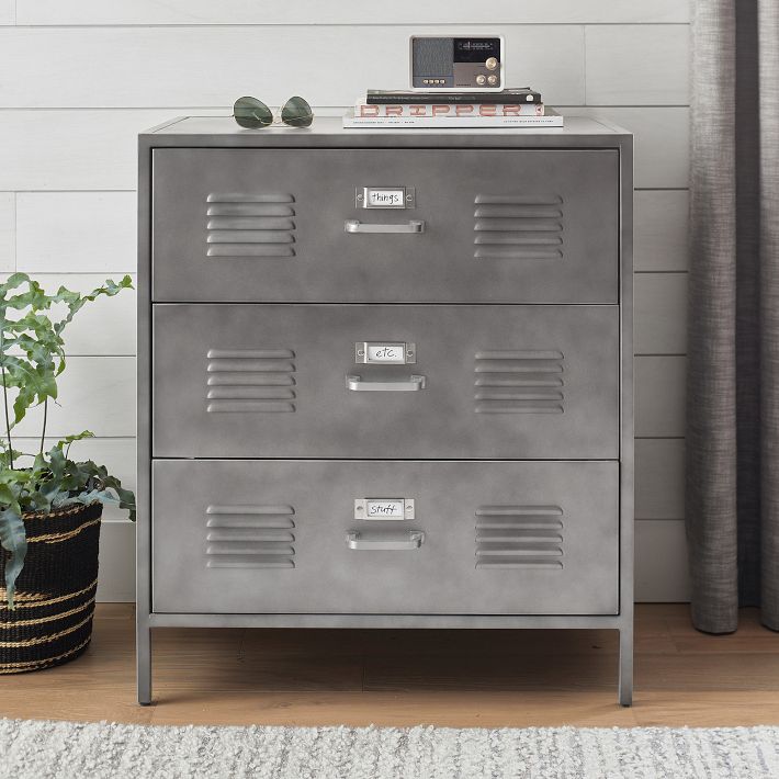 Locker 3-Drawer Dresser (30w x 29d&quot;)