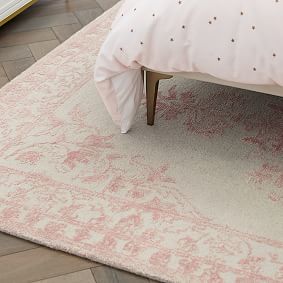 Monique Lhuillier Wool Viscose Carved Rug - Blush