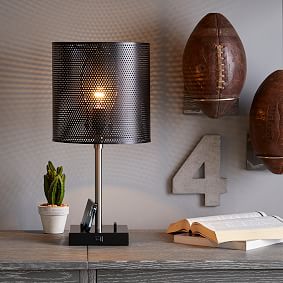 Open Box:  Perforated Metal Table Lamp