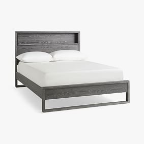 Brighton Storage Bed, Double, Smoked Charcoal