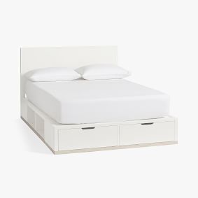 Rhys Storage Bed, Double, Weathered White/Simply White