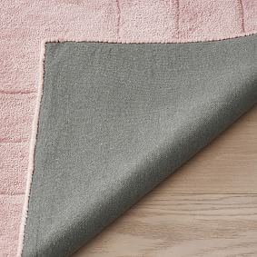 Luxe Carved Border Viscose Rug - Blush