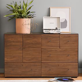 Ezra 5-Drawer Wide Dresser (56w x 19d&quot;)