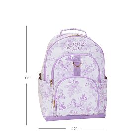 Gear-Up LoveShackFancy Lavender Damask Backpack &amp; Cold Pack Lunch Bundle