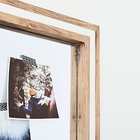 Marble &amp; Wood Stripe Mirror