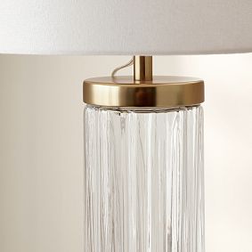 Metal and Glass Table Lamp