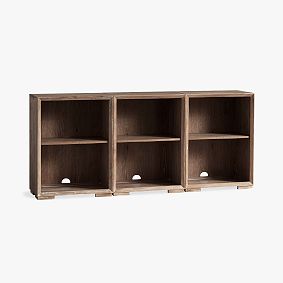 Callum Triple 2-Shelf Low Bookcase (75&quot;)