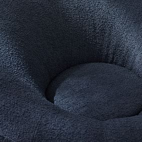 Chunky Boucle Navy Groovy Swivel Chair