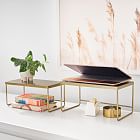 Gold Metal Desk Shelves