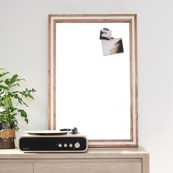 Marble &amp; Wood Stripe Mirror