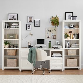 Beadboard Smart&#8482; Storage Desk &amp; Bookshelf Set (107.5&quot;)