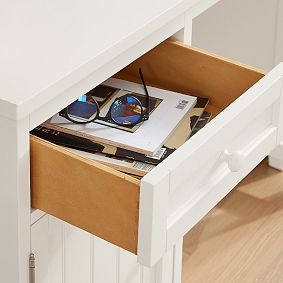 Beadboard Space-Saving Desk &amp; Tower Set (83&quot;&ndash;92&quot;)
