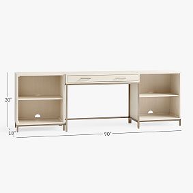 Blaire Writing Desk &amp; Cubby Bookcase Set (90&quot;)