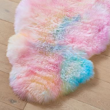 Double Sheepskin Tie-Dye Rug