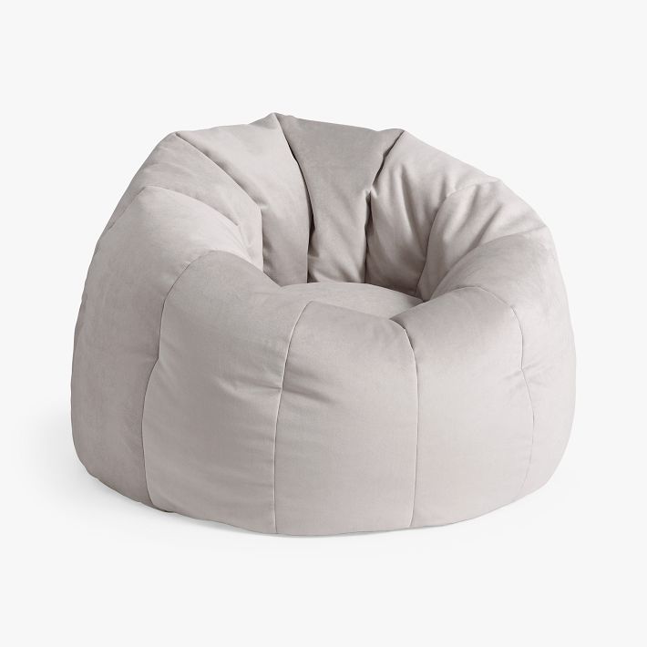 Everyday Velvet Light Grey Donut Round Lounger
