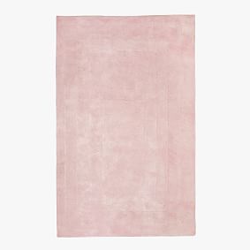 Luxe Carved Border Viscose Rug - Blush