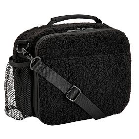 Gear-Up Black Cozy Sherpa Cold Pack Lunch Box