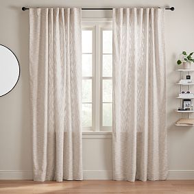 Seaton Textured Light Filtering Drape, 96", Oatmeal