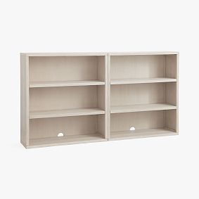 Costa Wall System Low Double Set, 2 3-Shelf, Weathered White