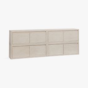 Costa Wall System Low Bookcase Set, 8 Drawers, Weathered White