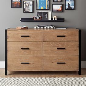 Kearny 6-Drawer Wide Dresser (56w x 18.5d&quot;)