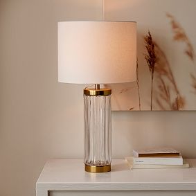 Metal and Glass Table Lamp