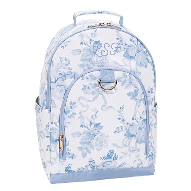 Recycled Gear-Up Small Backpack, LoveShackFancy Garden Party Damask, Blue