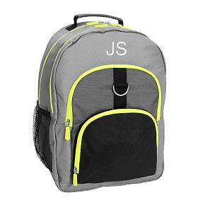 Gear Up Colour Block Grey Yellow Recycled Backpack X Large