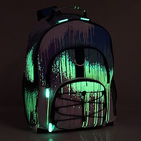 Gear-Up Drip Painting Blue Glow-in-the-Dark  Backpack