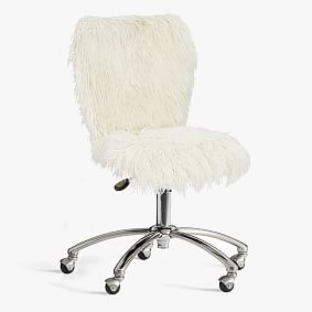 Airgo Swivel Desk Chair, Furlicious Ivory