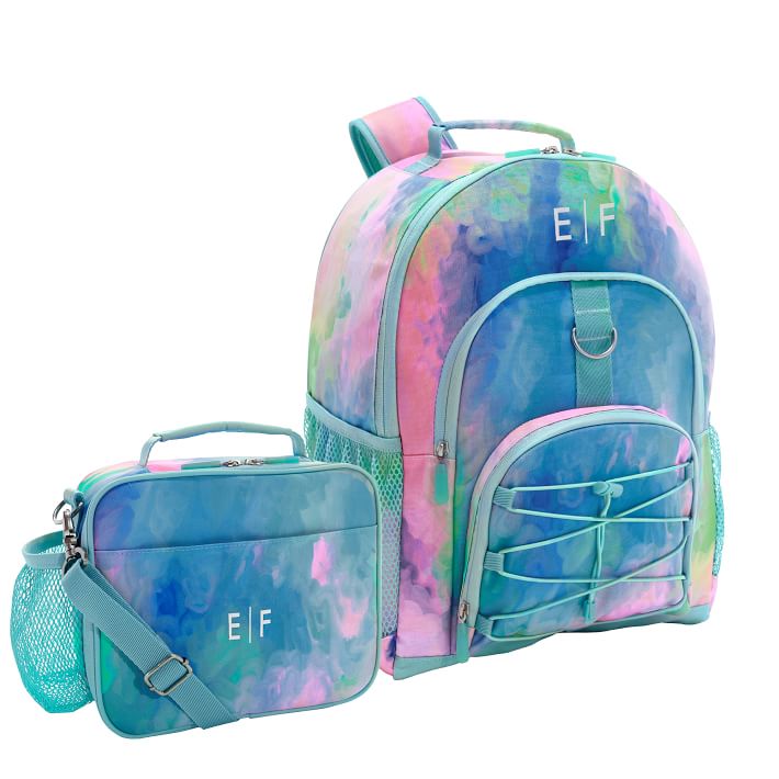 Gear-Up Color Field Tie Dye  Backpack &amp; Cold Pack Lunch Box Bundle, Set of 2