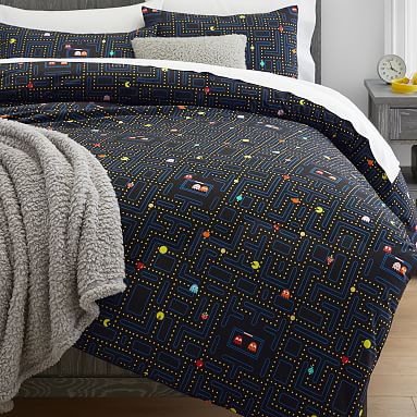 Pac Man Glow In The Dark Duvet, Single, Multi
