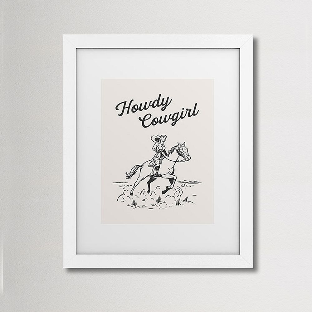 Howdy Cowgirl Art