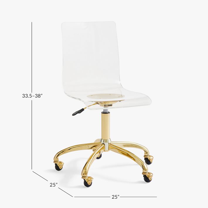 Clear acrylic swivel chair sales