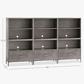 Locker 2-Cubby Wall System with Drawers (90&quot;)