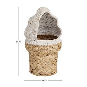 Woven Ice Cream Trash Can