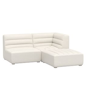 Hudson Sectional Set, Tweed Ivory, MTO
