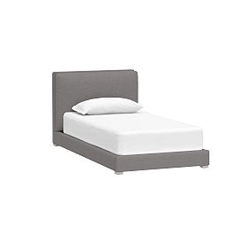 Skye Upholstered Bed, Single, Brushed Crossweave Charcoal