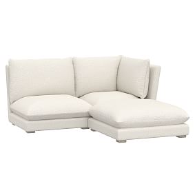 Sky Sectional Set, Tweed Ivory