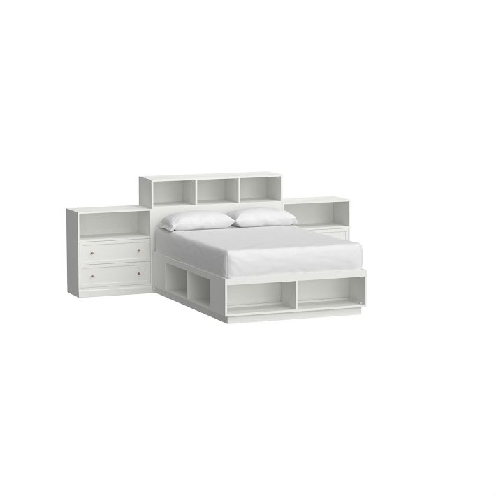 Stack Me Up Storage Bed, 2 Mixed Shelf, 2 Drawer Bookcase Tower Set